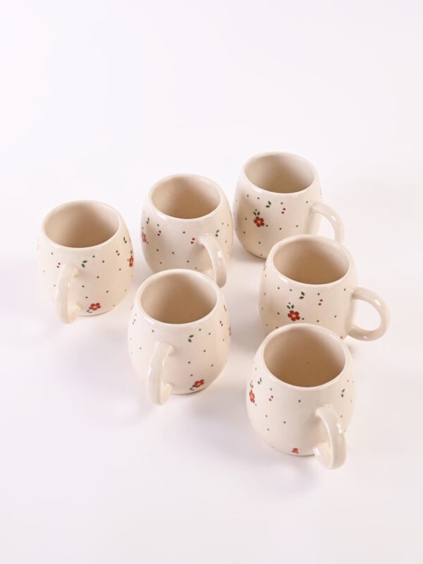 Azure Petals Tea Cups Set of 6