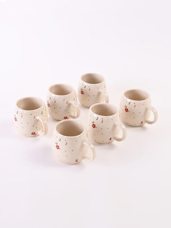 Azure Petals Tea Cups Set of 6