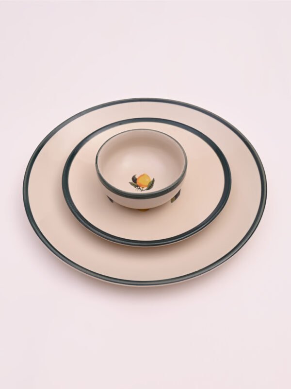 Citrus Grove Dinner Set | Set of 4 Full Plates & 4 Quarter Plates & 4 Bowls