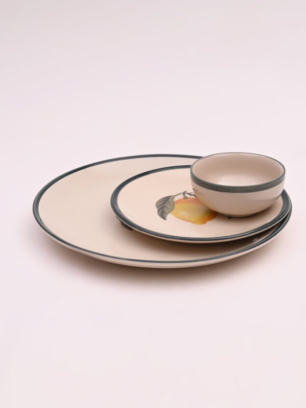 Citrus Grove Dinner Set | Set of 4 Full Plates & 4 Quarter Plates & 4 Bowls