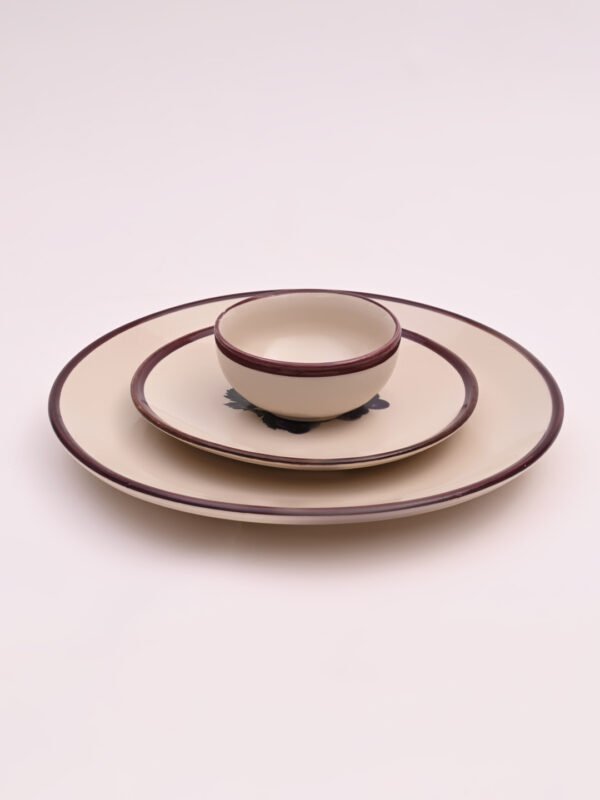 Midnight Vineyard Dinner Set | Set of 4 Full Plates & 4 Quarter Plates & 4 Bowls