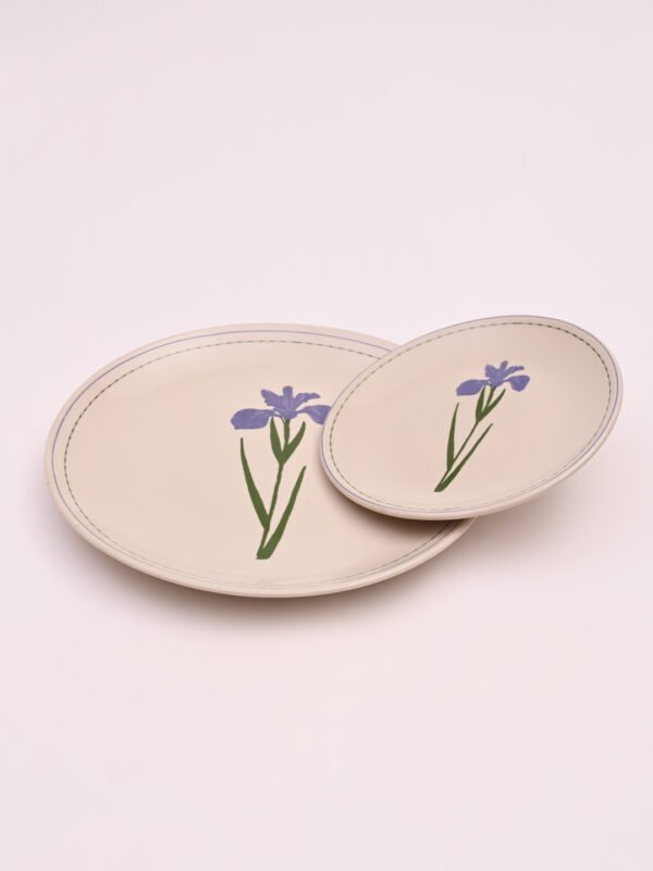 DSC_3456 Amethyst Lily Dinner Set | Set of 4 Full Plates & 4 Quarter Plates