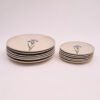 Amethyst Lily Dinner Set | Set of 4 Full Plates & 4 Quarter Plates