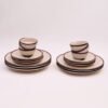 Midnight Vineyard Dinner Set | Set of 6 Full Plates & 6 Quarter Plates & 6 Bowls