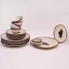 Midnight Vineyard Dinner Set | Set of 6 Full Plates & 6 Quarter Plates & 6 Bowls