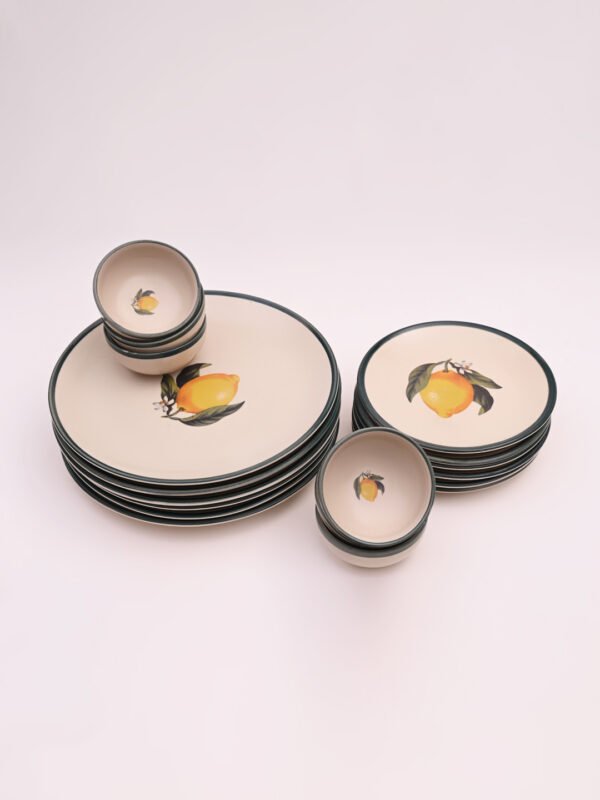 DSC_3469 Citrus Grove Dinner Set | Set of 6 Full Plates & 6 Quarter Plates & 6 Bowls