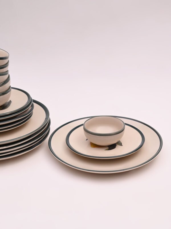 DSC_3474 Citrus Grove Dinner Set | Set of 6 Full Plates & 6 Quarter Plates & 6 Bowls